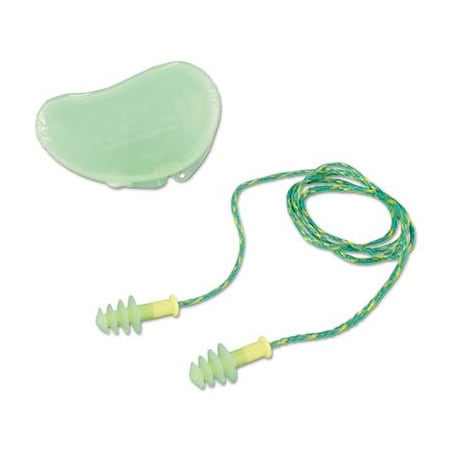 Honeywell Environmental Molded Rubberized Foam Flanged Shape, 27 dB, Green/White FUS30SHP